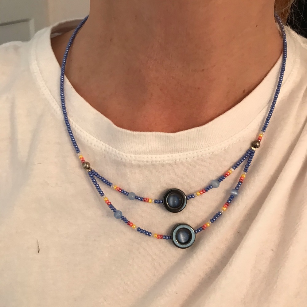 Double beaded choker